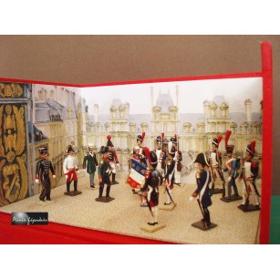 Diorama Les Adieux de Fontainebleau de Napoléon 1er CBG Mignot