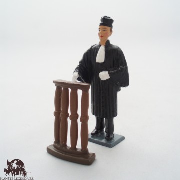 Figurine lawyer Grande holding to the bar