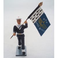 Figurine CBG Mignot Porte Drapeau Bagad Lann Bihoué Tenue Hiver