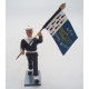 CBG Mignot door banner Bagad Lann Bihoué holding winter figurine