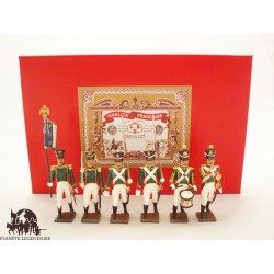 Armadietto lusso 6 figurine CBG Mignot flanker della guardia