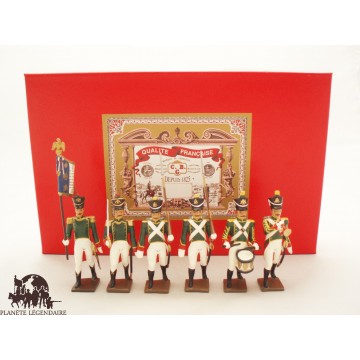 Armadietto lusso 6 figurine CBG Mignot flanker della guardia