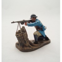 Figurine Atlas Tireur au fusil mitrailleur Chauchat 1918