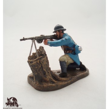 Figurine Atlas Tireur au fusil mitrailleur Chauchat 1918