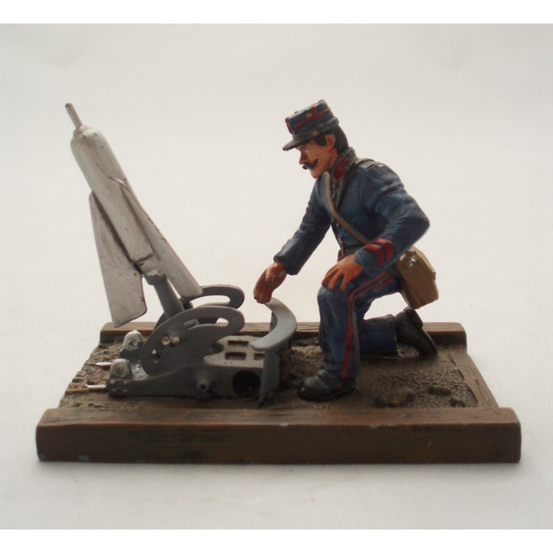 Figura de Atlas que sirve como mortero de trinchera de 1915