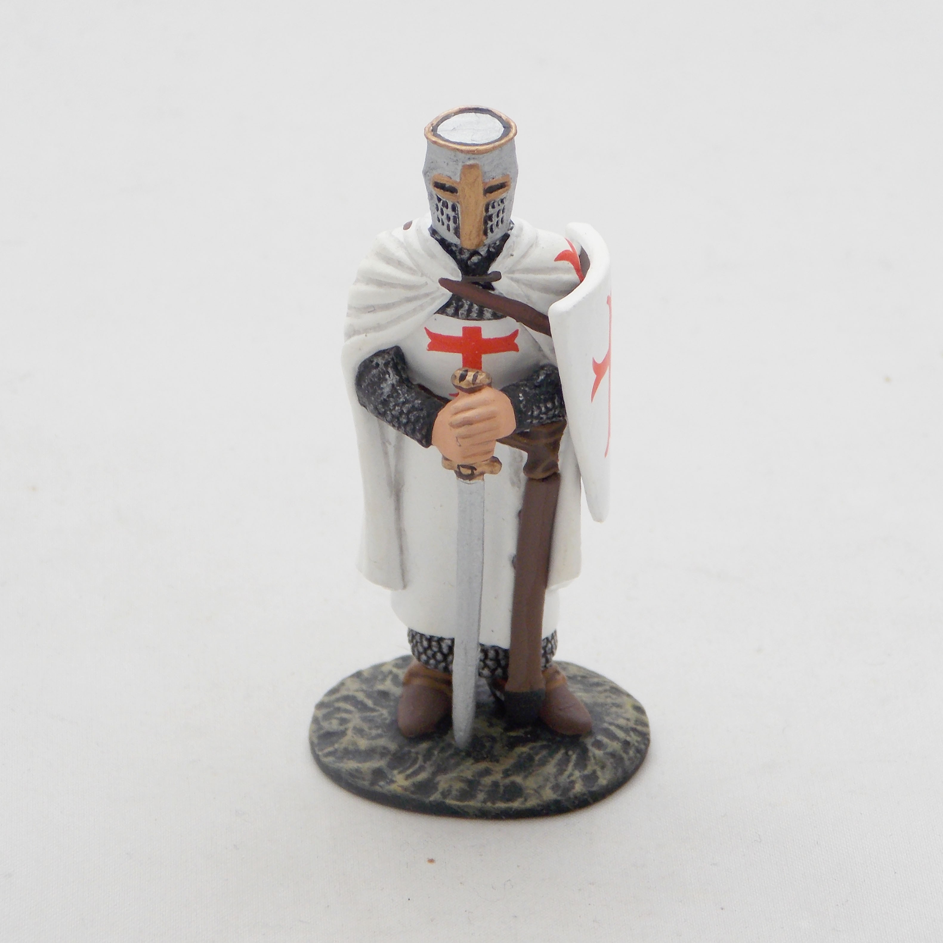 Moyen-âge-chevalier templier — 90 mm lead figure 