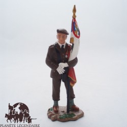 Figurine Hachette Lieutenant Drapeau 13e DBLE 1945