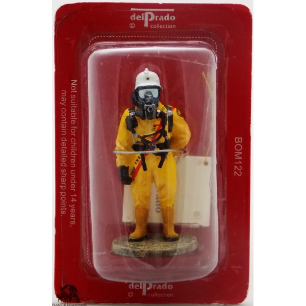 Del Prado Fireman Full Dress Spain Metal Figure 1/32 Scale BOM032 