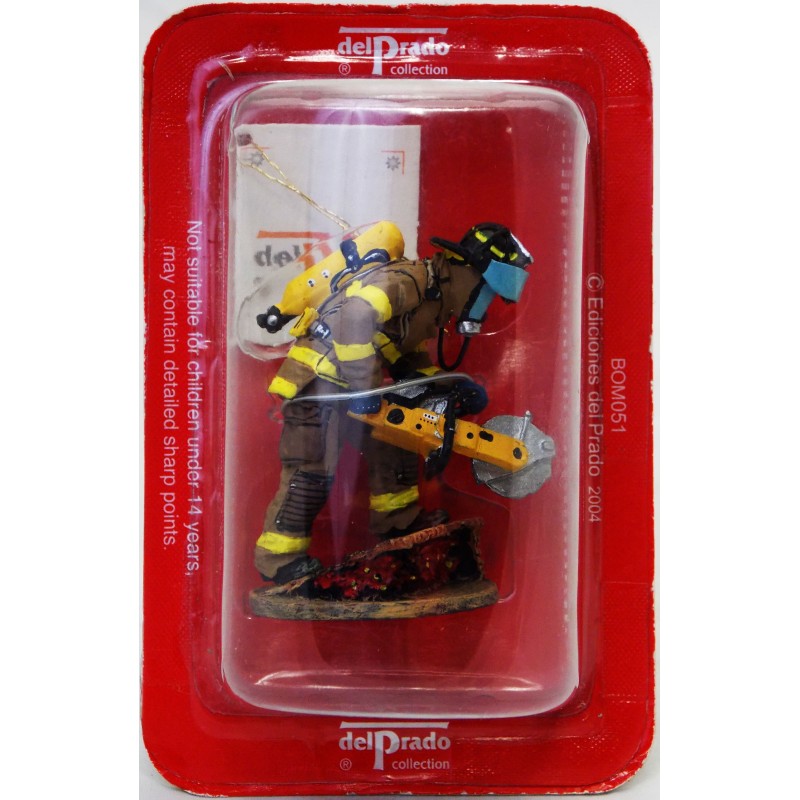 Fuoco di vigile del fuoco del Prado tenuto figurine di New York S.U.A. 2003