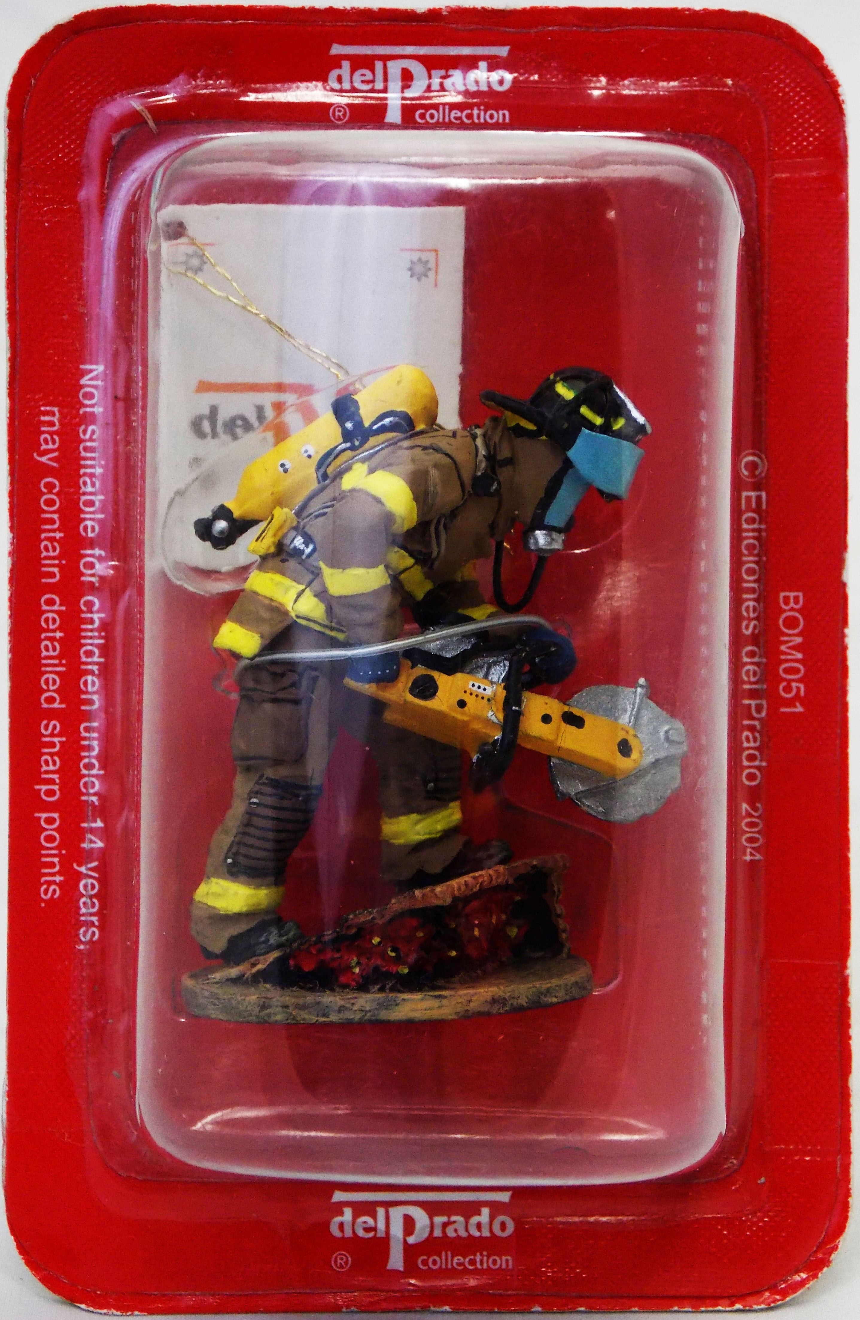 Firefighter Figurine Fireman Tokyo Japan 1995 Metal Del Prado 1/32 2.75" 
