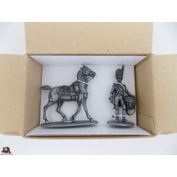 Figurine MHSP Atlas Cheval Cavalerie + Tambour Artilleur à pied N°17