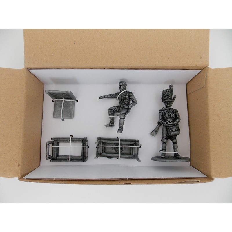 Seduta di figurina MHSP Atlante Napoleone + sedia e tavolo porta palla di cannone N ° 13
