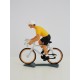 Figurine CBG Mignot Cycliste du Tour de France Maillot jaune en danseuse