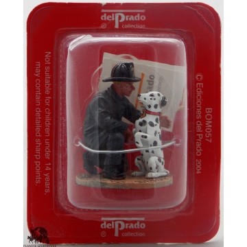 Figurine Del Prado Firefighter with Dalmatian San Francisco 1930