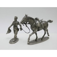 Figurine MHSP Officier d'ordonnance et son cheval