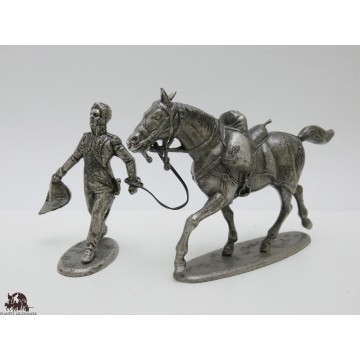 Figurine MHSP Officier d'ordonnance et son cheval