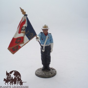 Figur Del Prado Feuerwehr Leutnant Flagge 2001