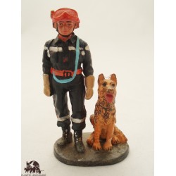 Figurina Del Prado Vigile del Fuoco Squadra Cinotecnica Francia 2002