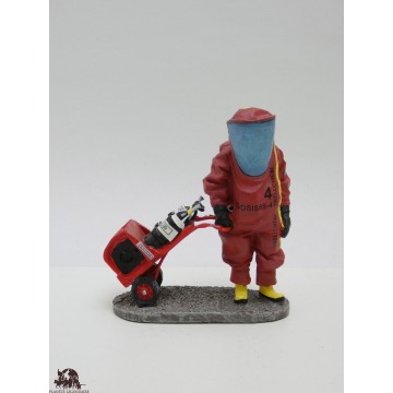 Figur Del Prado Feuerwehrmann im Chemikalienschutzanzug, Frankreich 2003