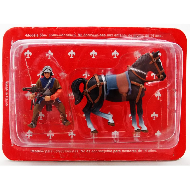 Figurina Altaya balestriere svizzero a cavallo nel XV secolo