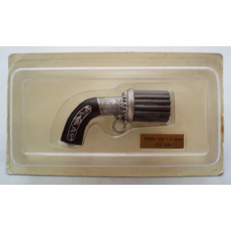 Pimentero belga en miniatura con 24 pistolas del siglo XIX Pimentero belga en miniatura con 24 pistolas del siglo XIX