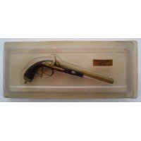 Miniature Pistolet de duel à platine à percussion XIXe siècle